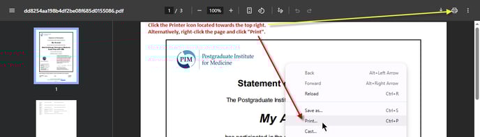 Med-Challenger Printing CME Certificates